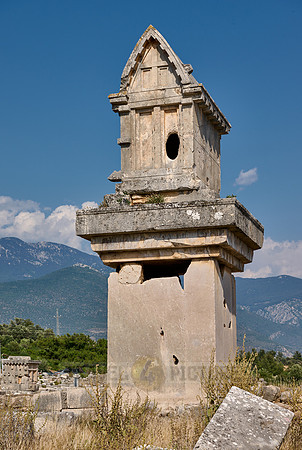 Sarcophagus in ruins of ancient city Xanthos
