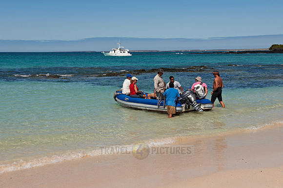 tourists at beach of at Santa Cruz
