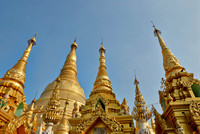 main and smaller stupas of SHWEDAGON PAGODA