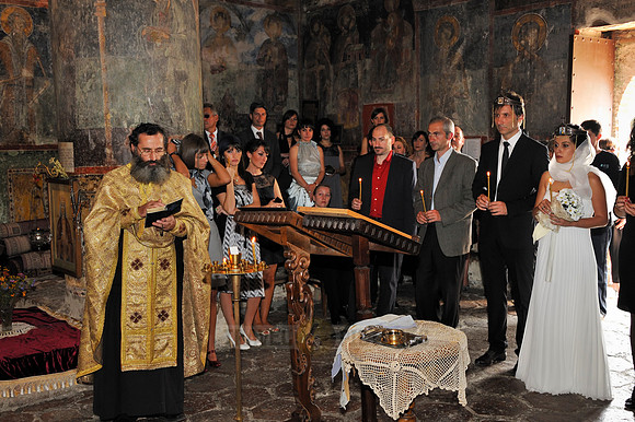 wedding inside Gremi Fortress Monastery