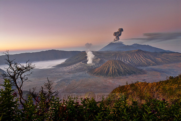 eruption at Gunung Bromo