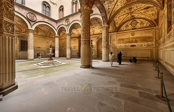 Interior entrance courtyard to the Palazzo Vecchio