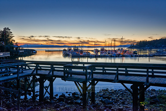 sunset at yacht harbour of Lund