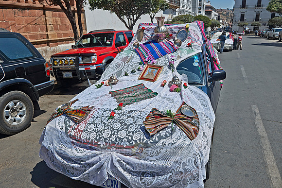 decorated car in  Sucre