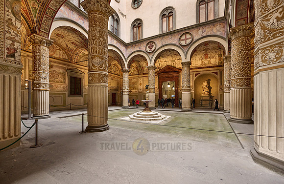 Interior entrance courtyard to the Palazzo Vecchio
