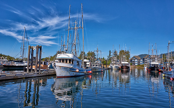 vessels in harbour of Ucluelet