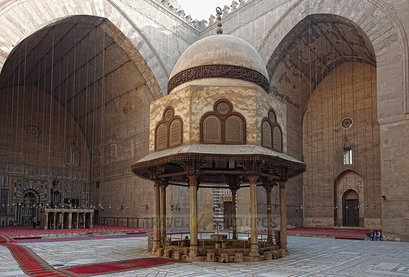 inner courtyard of Sultan Hassan Mosque