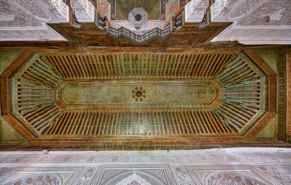 interior view with strong decoration of Telouet