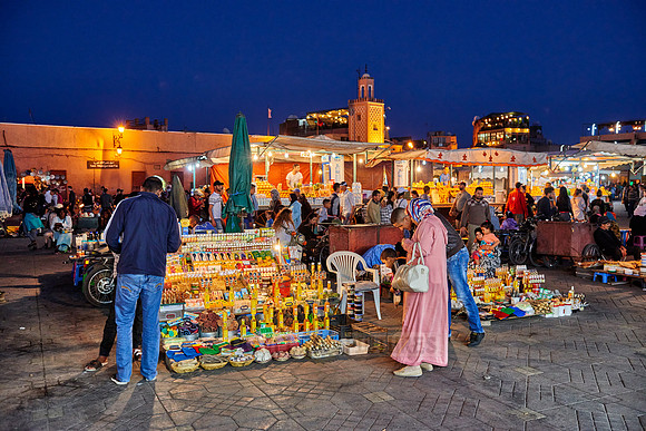 Jemaa el-Fnaa at night