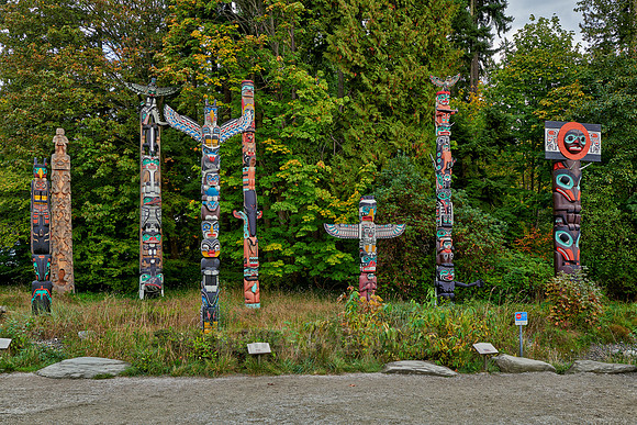 Totem poles in Stanley Park