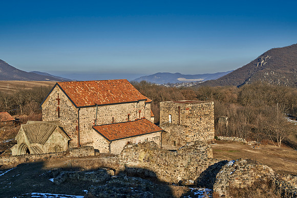 Dmanisi Sioni basilica and ruins of the Medieval fortress