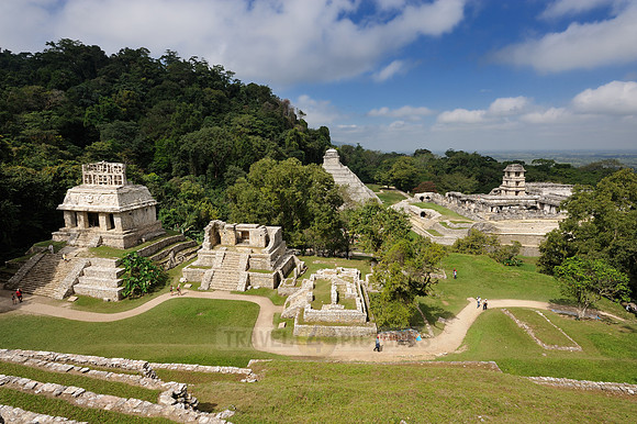overview of Maya archaeological site Palenque