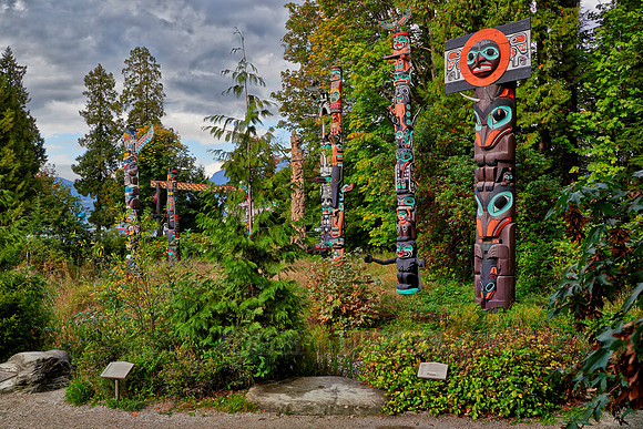 Totem poles in Stanley Park