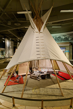 wigwam of native in Buffalo Bill Center of the West