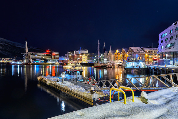 Tromsø harbour in winter