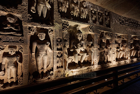 stone carvings of Cave No. 26 of Ajanta caves