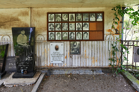 typical Georgian graveyard near Telavi