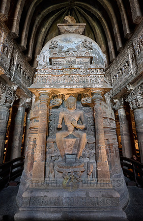 interior shot of Cave No. 26 of Ajanta caves