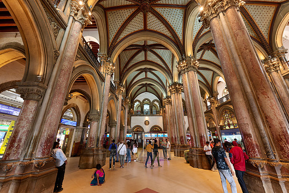 interior shot of Chhatrapati Shivaji Terminus (Victoria Terminus)