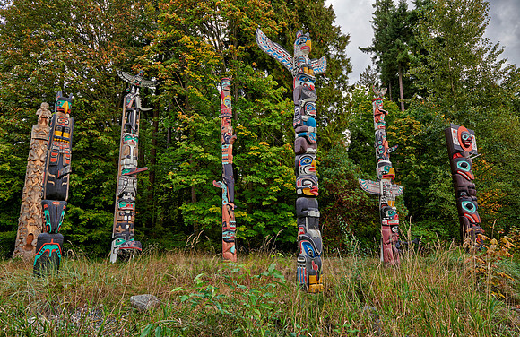Totem poles in Stanley Park