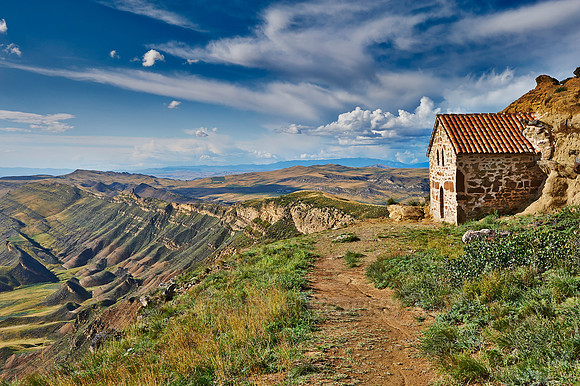 deserted landscape around David Gareja