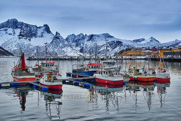 fishing vessels in harbour of Husøy