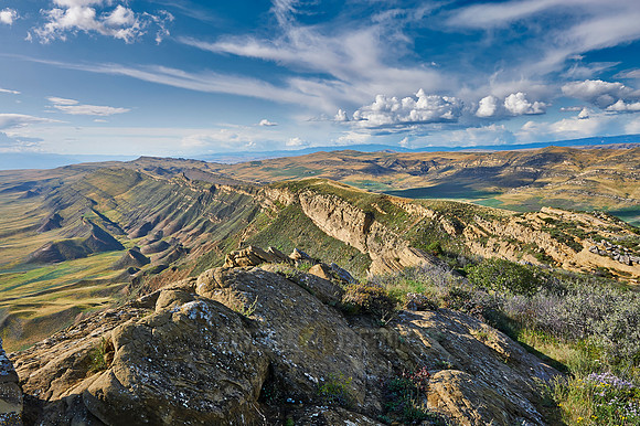 deserted landscape around David Gareja