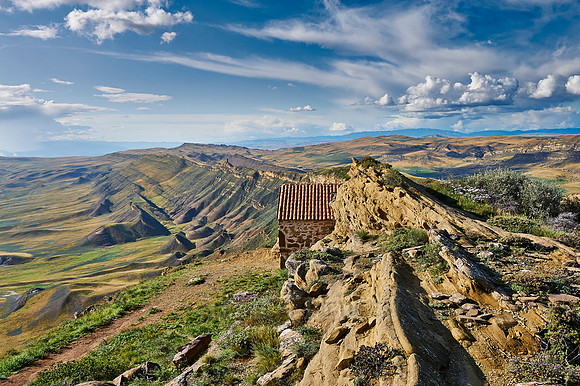 deserted landscape around David Gareja