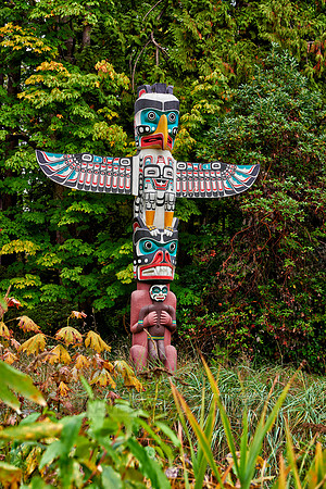 Totem poles in Stanley Park