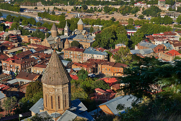view from above onto Tbilisi