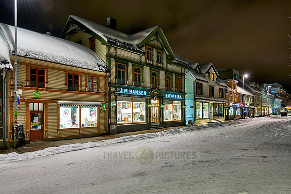 typical wooden buildings of Tromsø