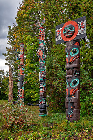 Totem poles in Stanley Park