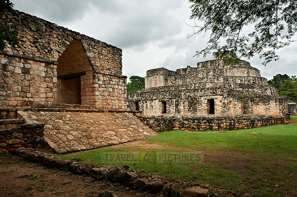 Oval Palace and Entrance Arch of  Ek Balam