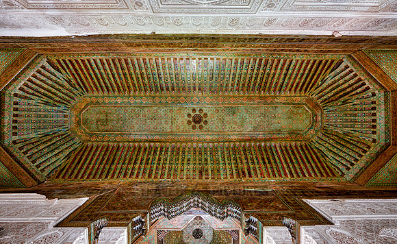 interior view with strong decoration of Telouet