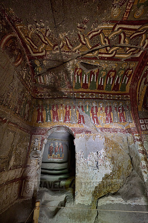 frescos inside the serpent church or Yilanli church
