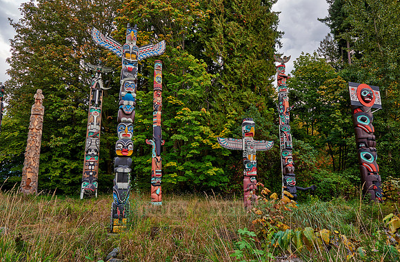 Totem poles in Stanley Park