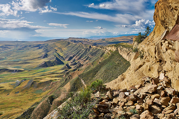 deserted landscape around David Gareja