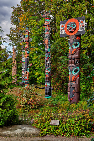Totem poles in Stanley Park