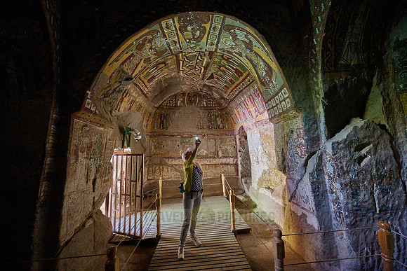 frescos inside the serpent church or Yilanli church