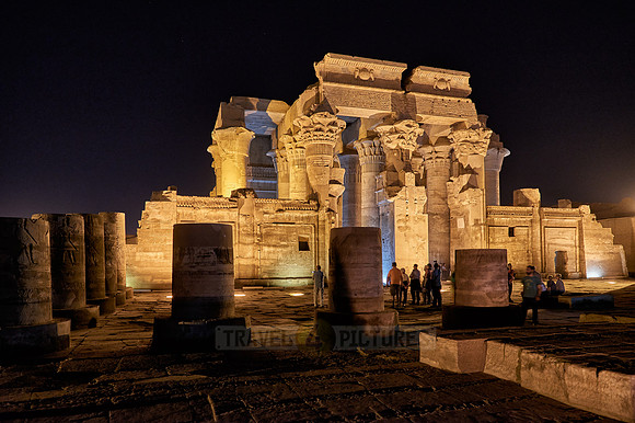 night shot of temple Kom Ombo