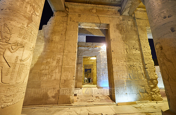 night shot of temple Kom Ombo