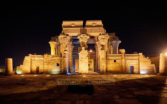 night shot of temple Kom Ombo