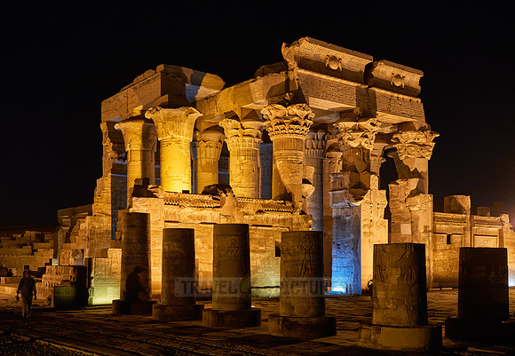 night shot of temple Kom Ombo