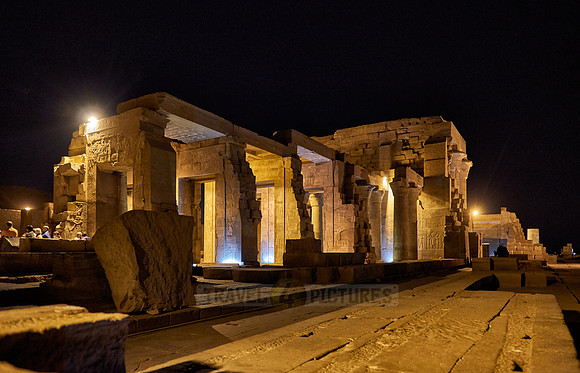 night shot of temple Kom Ombo