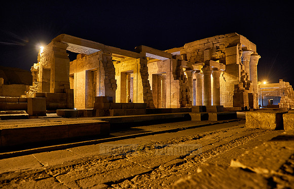 night shot of temple Kom Ombo