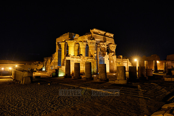 night shot of temple Kom Ombo