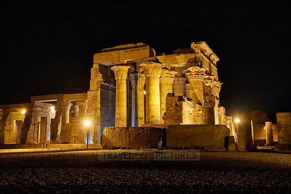 night shot of temple Kom Ombo