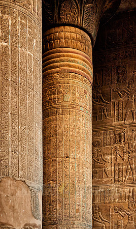columns with inscriptions