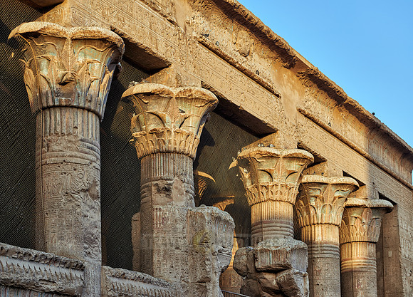 column capitals in The Temple of Khnum
