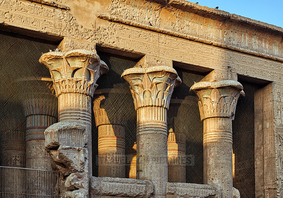 column capitals in The Temple of Khnum
